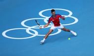 Novak Djokovic at the 2020 Tokyo Olympics.